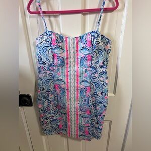 Lilly Pulitzer Shelli dress in Stripes & Streamers size 12